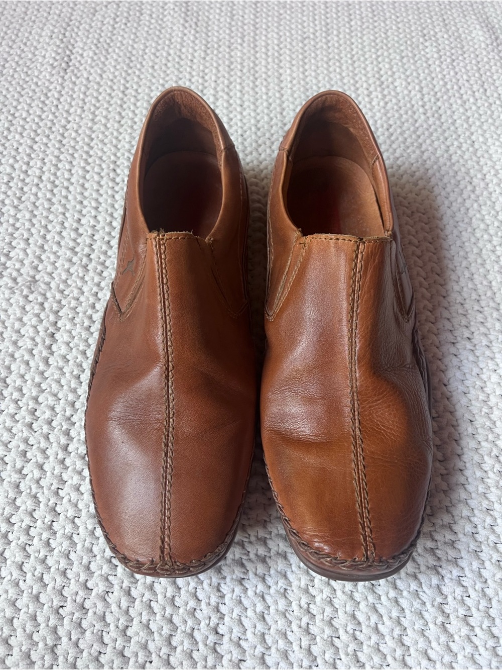 Pikolinos Men's San Telmo Brown Brandy Slip-On Shoes Leather Comfy Nice Size 44